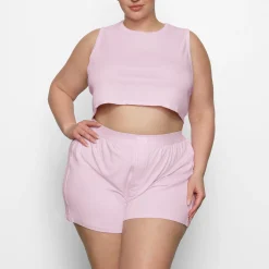 BOYFRIEND CROP TANK | CHERRY BLOSSOM-Skims Clearance