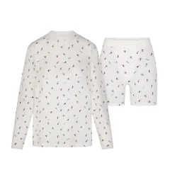BOYFRIEND LONG SLEEVE T-SHIRT AND BOXER SET | SKI PRINT-Skims Online