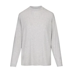 BOYFRIEND LONG SLEEVE T-SHIRT | LIGHT HEATHER GREY-Skims Discount