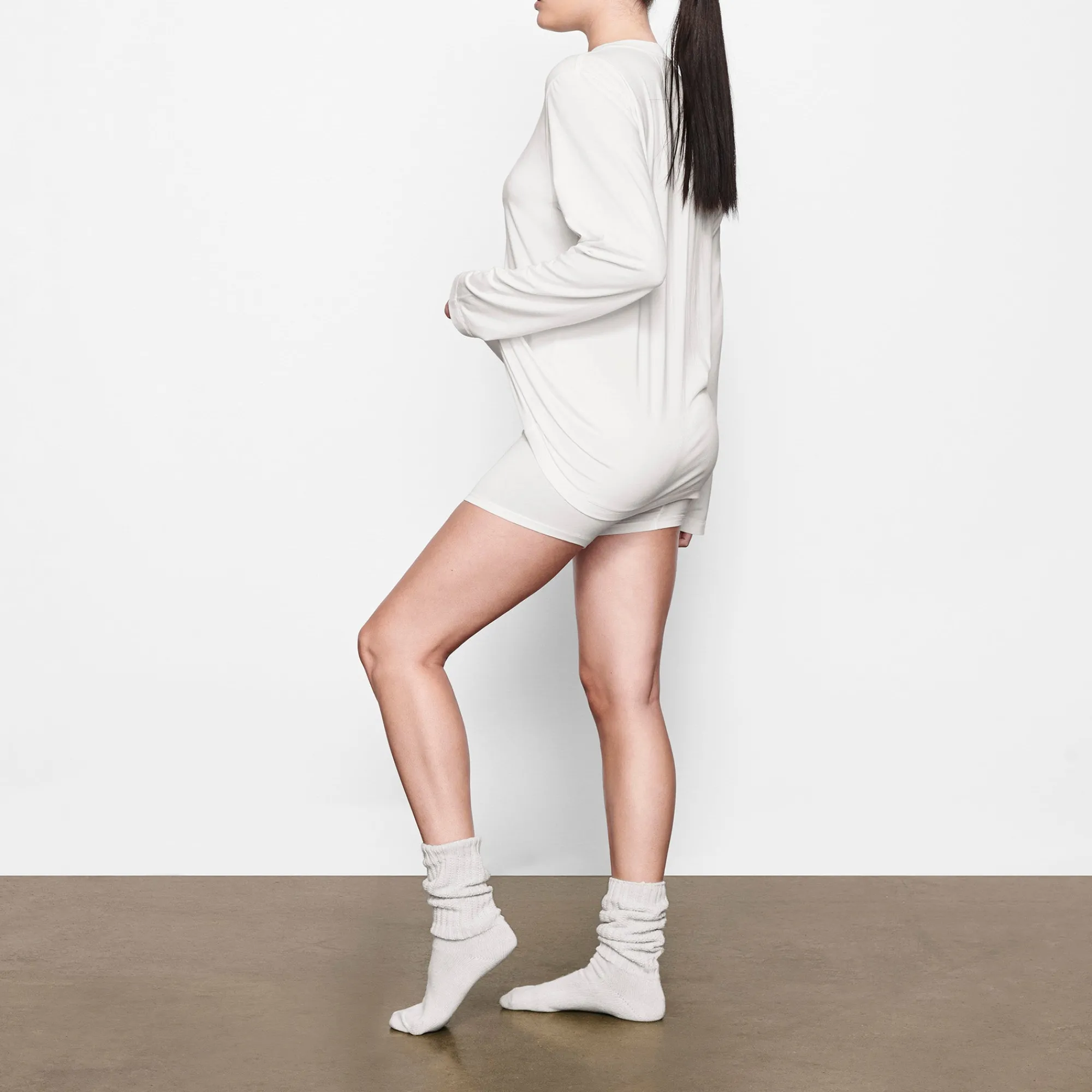 BOYFRIEND LONG SLEEVE T-SHIRT |-Skims Discount
