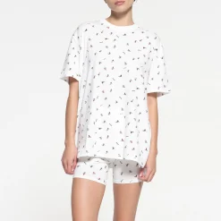 BOYFRIEND T-SHIRT AND BOXER SET | SKI PRINT-Skims Discount