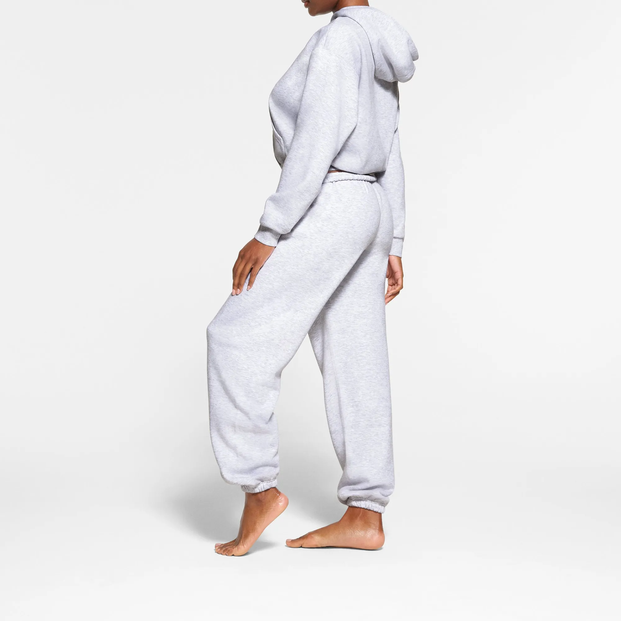 COTTON FLEECE CLASSIC HOODIE | LIGHT HEATHER GREY-Skims Online