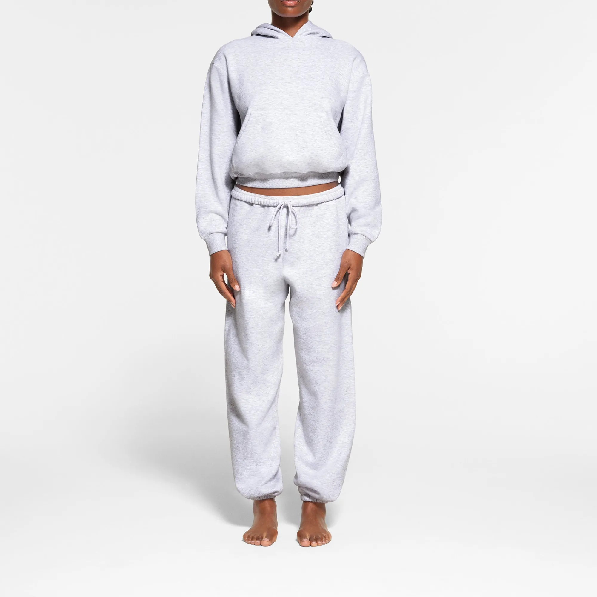COTTON FLEECE CLASSIC HOODIE | LIGHT HEATHER GREY-Skims Online