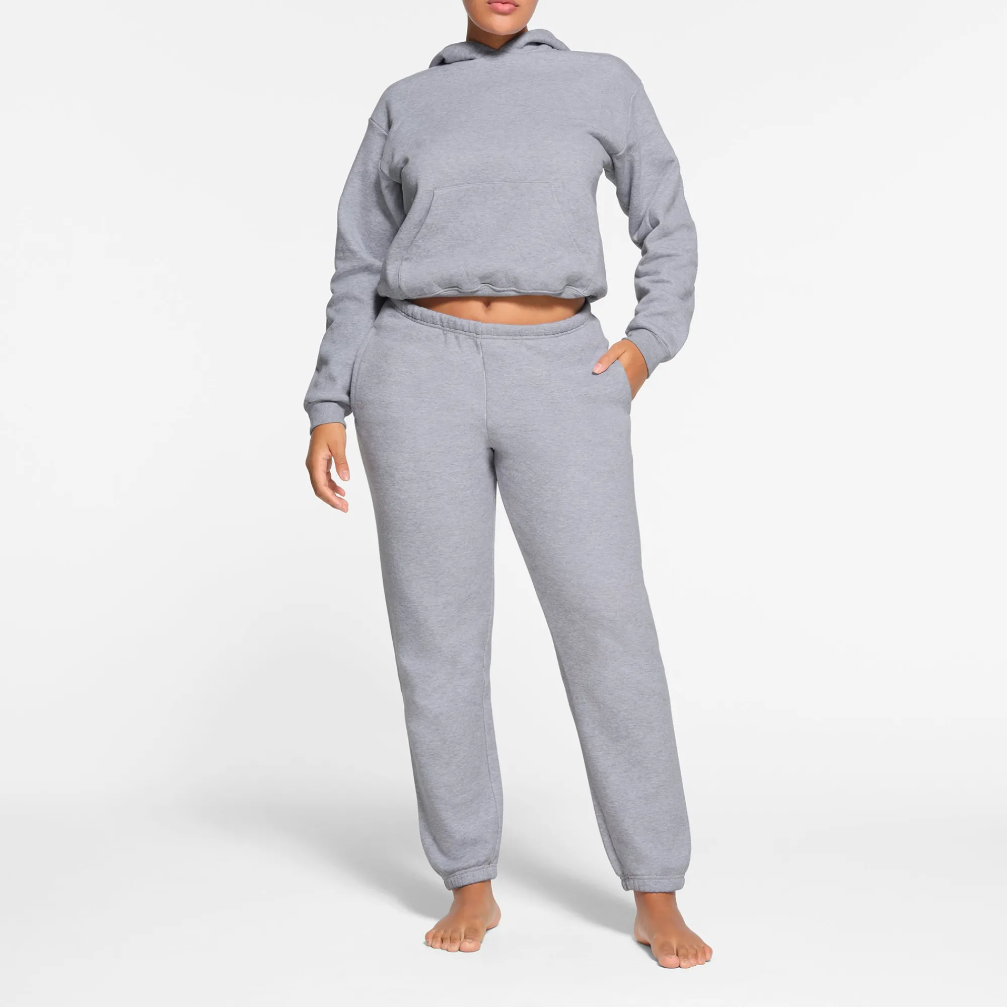 COTTON FLEECE CLASSIC JOGGER | HEATHER GREY-Skims Fashion