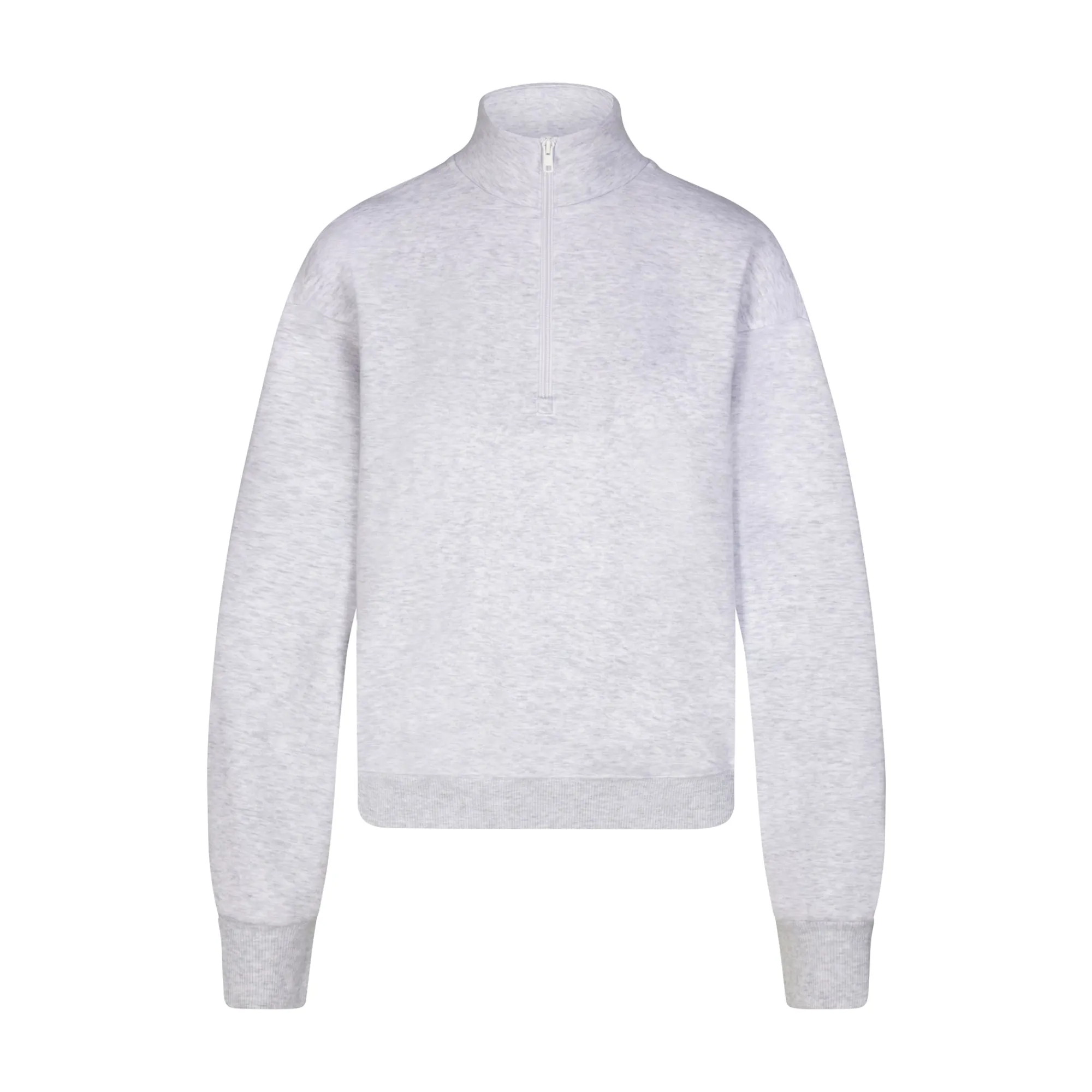 COTTON FLEECE CLASSIC QUARTER ZIP PULLOVER | LIGHT HEATHER GREY-Skims New
