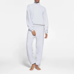COTTON FLEECE CLASSIC QUARTER ZIP PULLOVER | LIGHT HEATHER GREY-Skims New