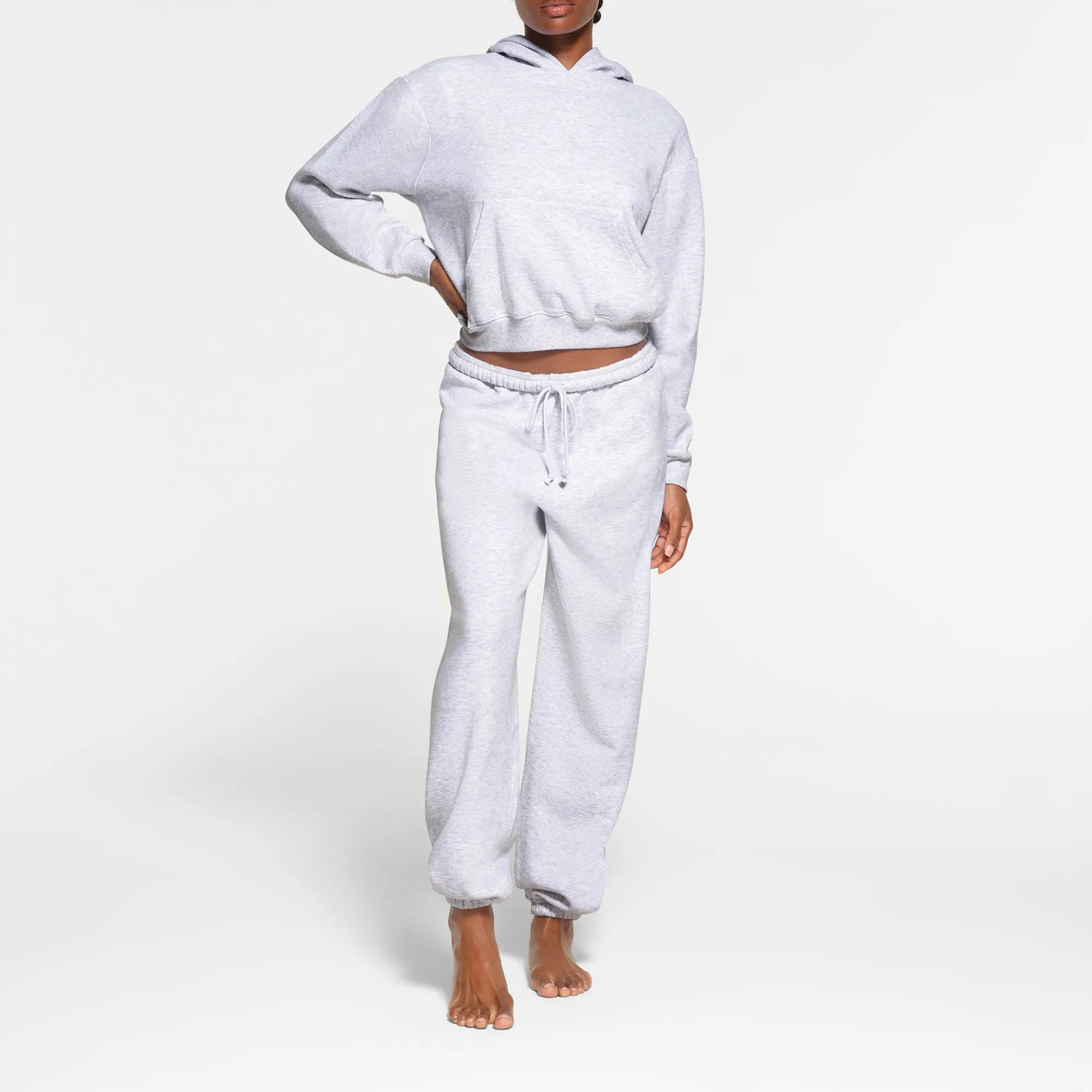 COTTON FLEECE JOGGER | LIGHT HEATHER GREY-Skims Best