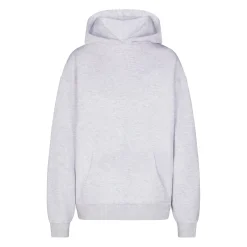 COTTON FLEECE OVERSIZED HOODIE | LIGHT HEATHER GREY-Skims Sale