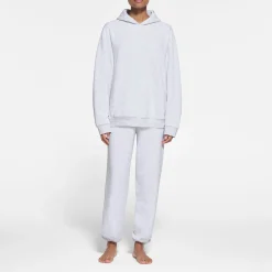 COTTON FLEECE OVERSIZED HOODIE | LIGHT HEATHER GREY-Skims Sale