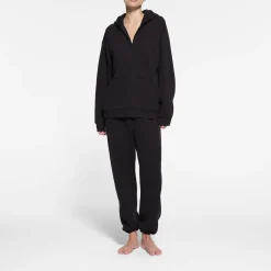 COTTON FLEECE OVERSIZED ZIP UP HOODIE |-Skims Online