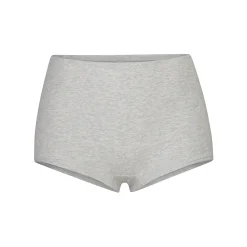 COTTON JERSEY BOY SHORT | LIGHT HEATHER GREY-Skims New