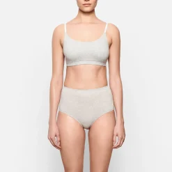 COTTON JERSEY FULL BRIEF 3-PACK | LIGHT HEATHER GREY-Skims Clearance