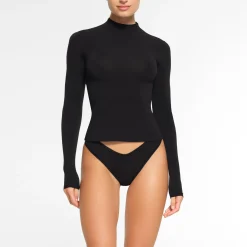 COTTON JERSEY LONG SLEEVE TURTLENECK |-Skims Sale