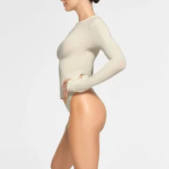 COTTON JERSEY LONG SLEEVE T-SHIRT |-Skims Clearance