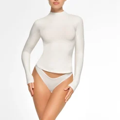 COTTON JERSEY LONG SLEEVE TURTLENECK |-Skims Sale