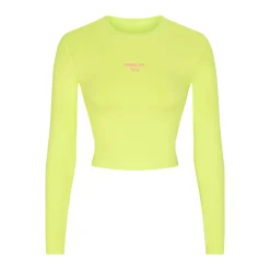 COTTON JERSEY LONG SLEEVE CROPPED T-SHIRT |-Skims Discount