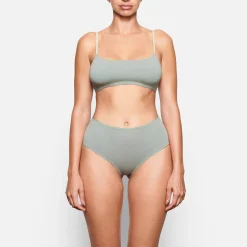 COTTON JERSEY SCOOP BRALETTE |-Skims Fashion