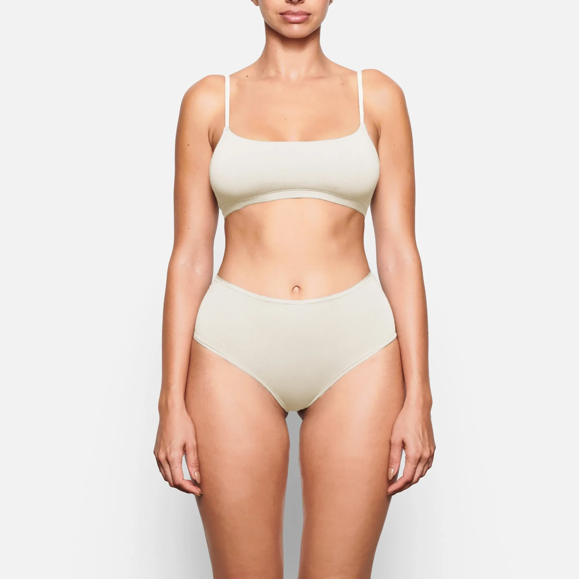 COTTON JERSEY SCOOP BRALETTE |-Skims Clearance