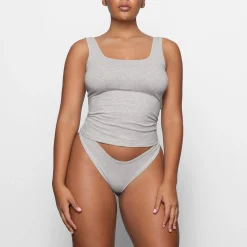 COTTON JERSEY TANK | LIGHT HEATHER GREY-Skims Sale
