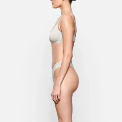 COTTON JERSEY T-SHIRT BRA | LIGHT HEATHER GREY-Skims New