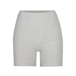 COTTON RIB BOXER | LIGHT HEATHER GREY-Skims New