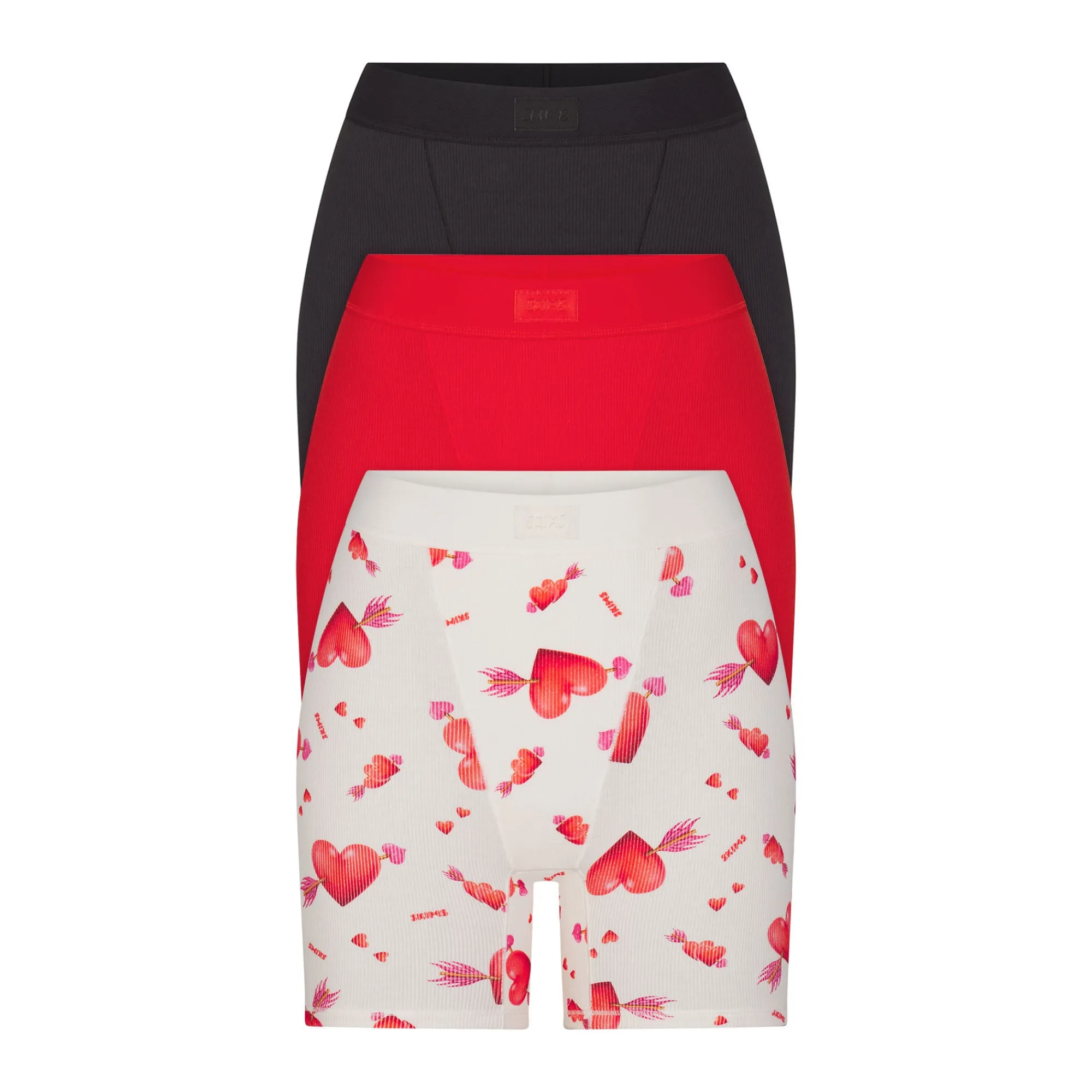 COTTON RIB BOXER 3-PACK | HEART AND ARROW MULTI-Skims Best