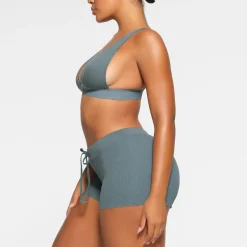 COTTON RIB DRAWSTRING SHORT |-Skims Online