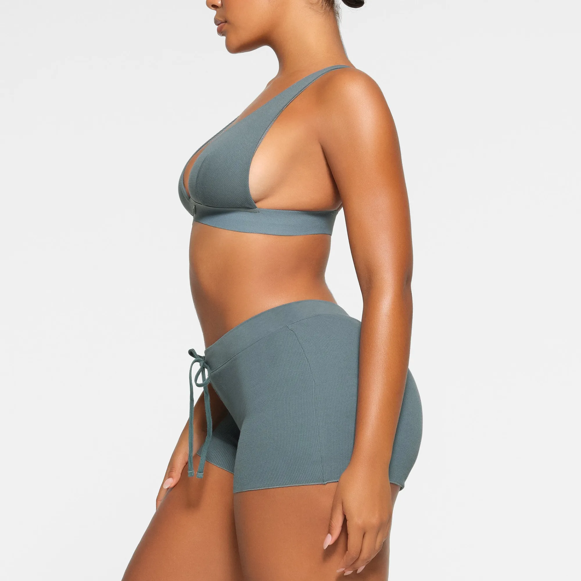 COTTON RIB DRAWSTRING SHORT |-Skims Online