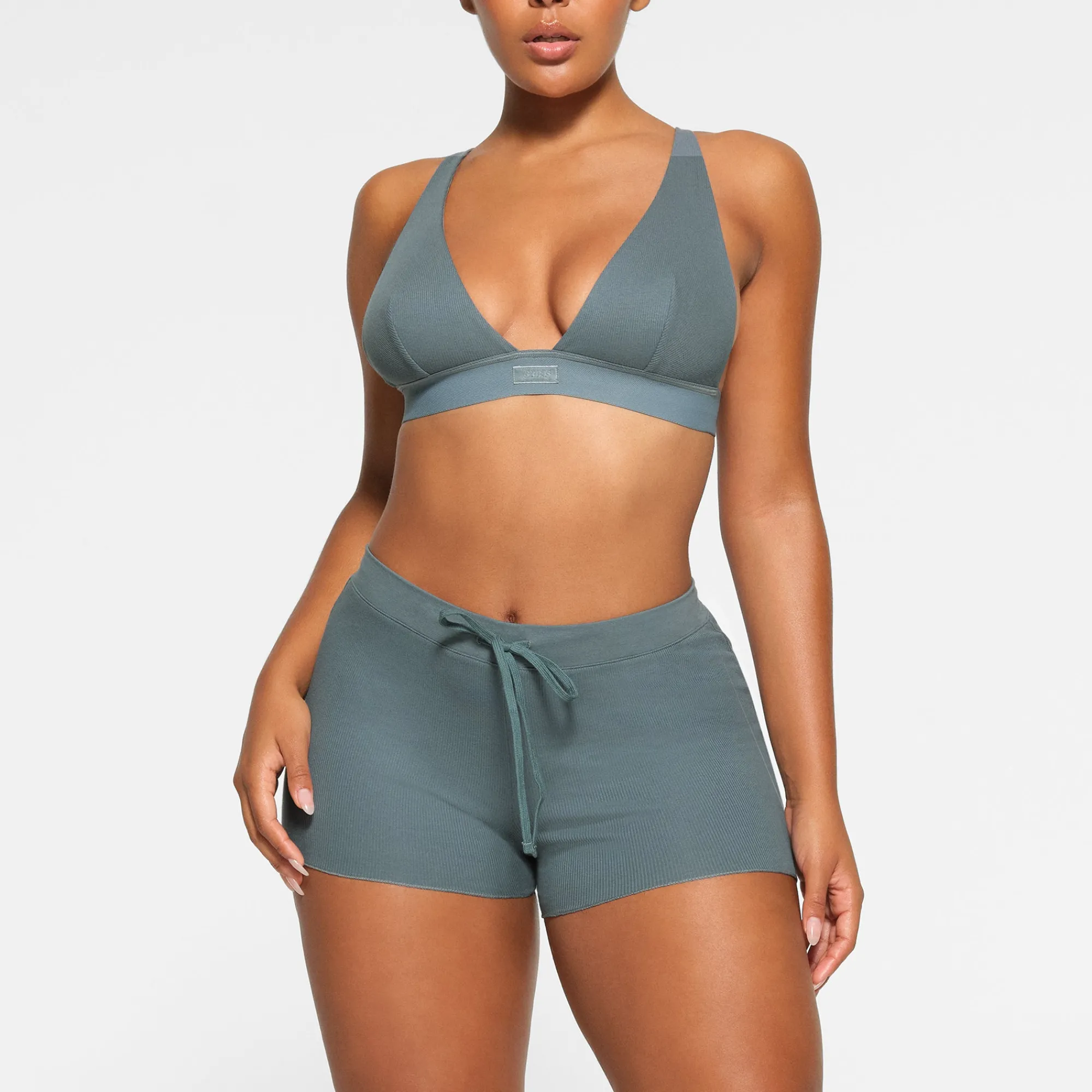 COTTON RIB DRAWSTRING SHORT |-Skims Online