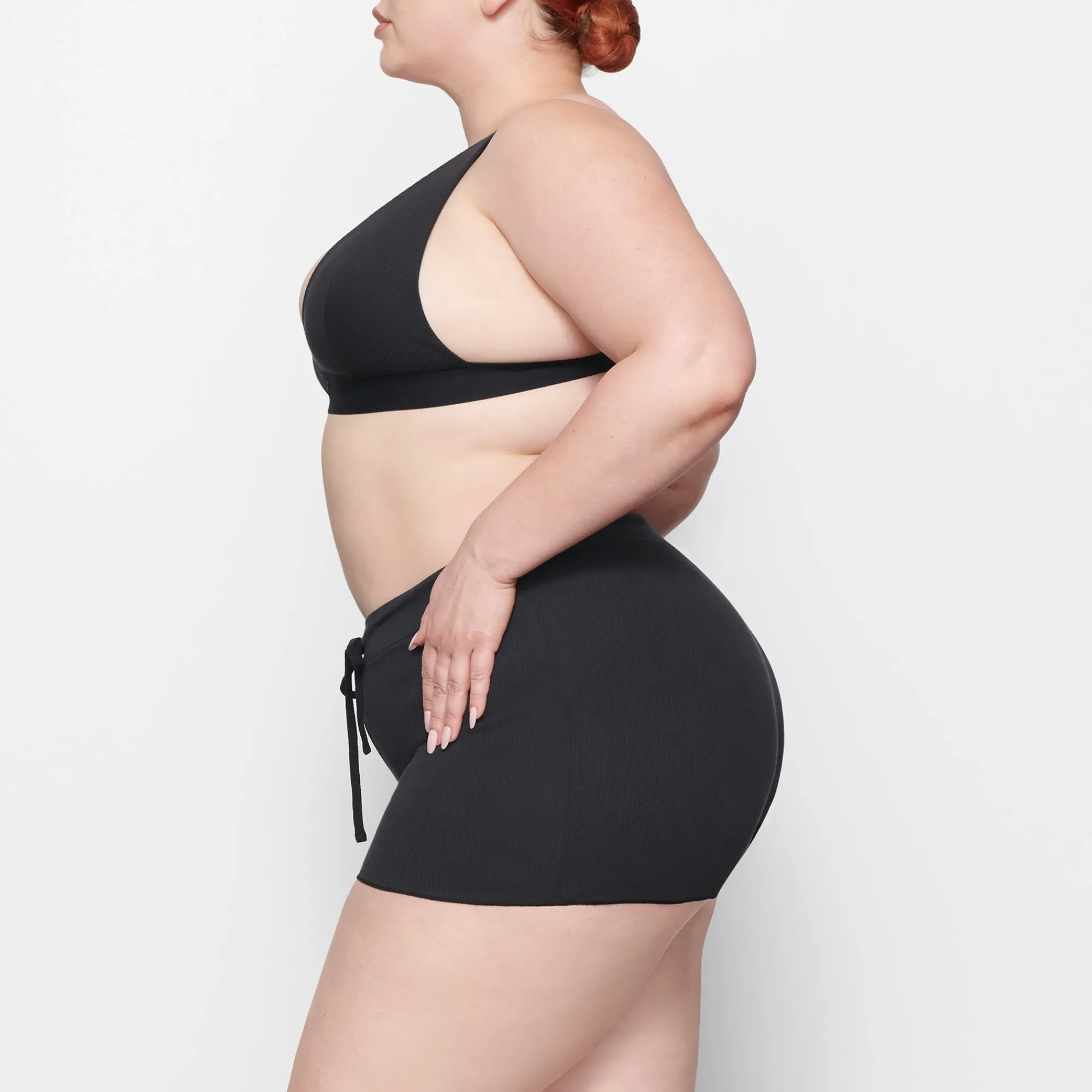 COTTON RIB DRAWSTRING SHORT |-Skims Hot