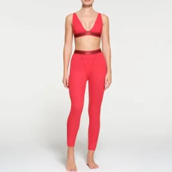 COTTON RIB LEGGING | RED MULTI-Skims Fashion