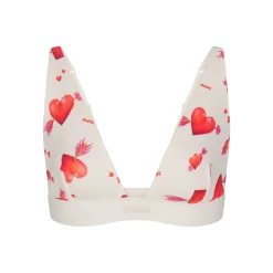 COTTON RIB PLUNGE BRALETTE | MARBLE HEART AND ARROW-Skims Clearance
