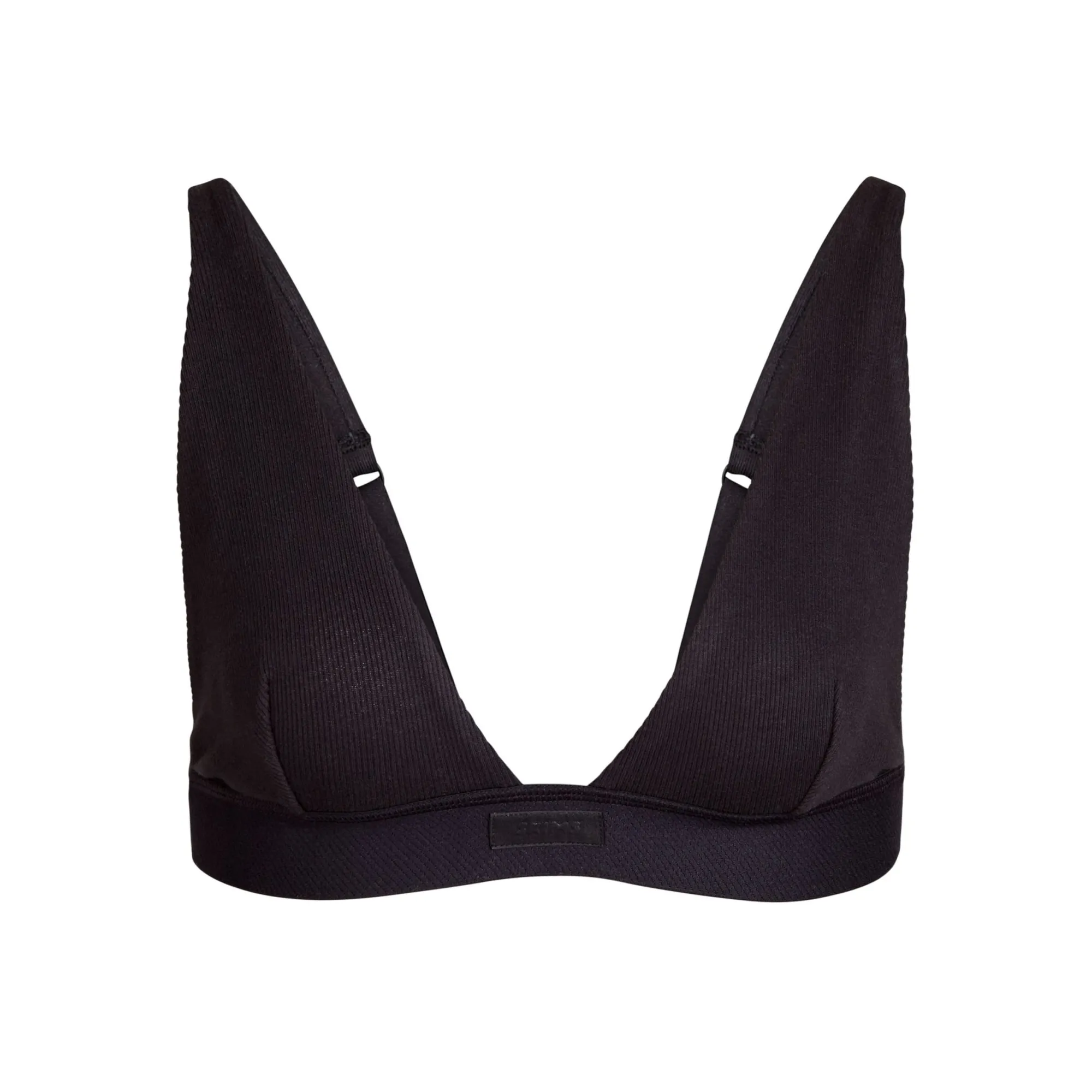 COTTON RIB PLUNGE BRALETTE |-Skims New