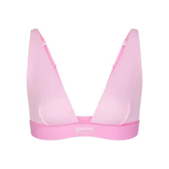 COTTON RIB PLUNGE BRALETTE | BUBBLE GUM-Skims Sale