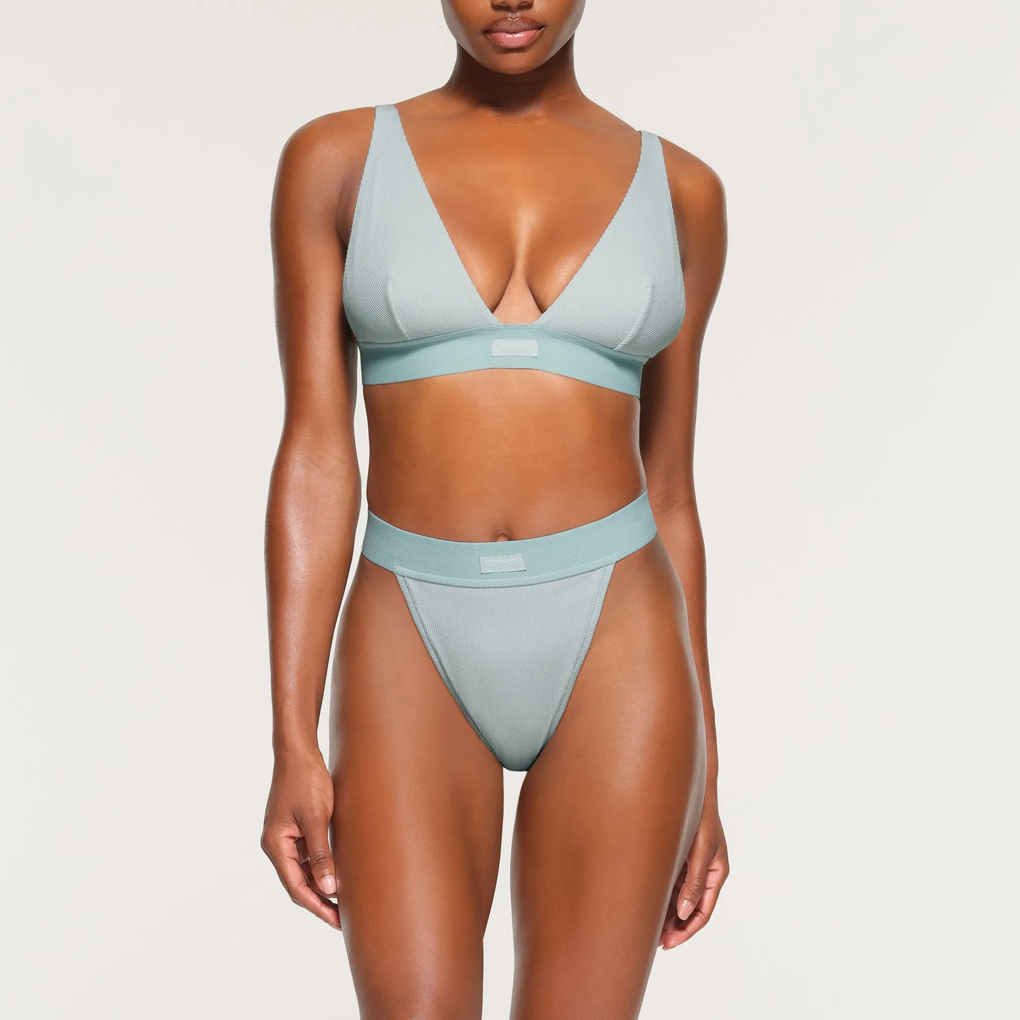 COTTON RIB PLUNGE BRALETTE |-Skims Discount