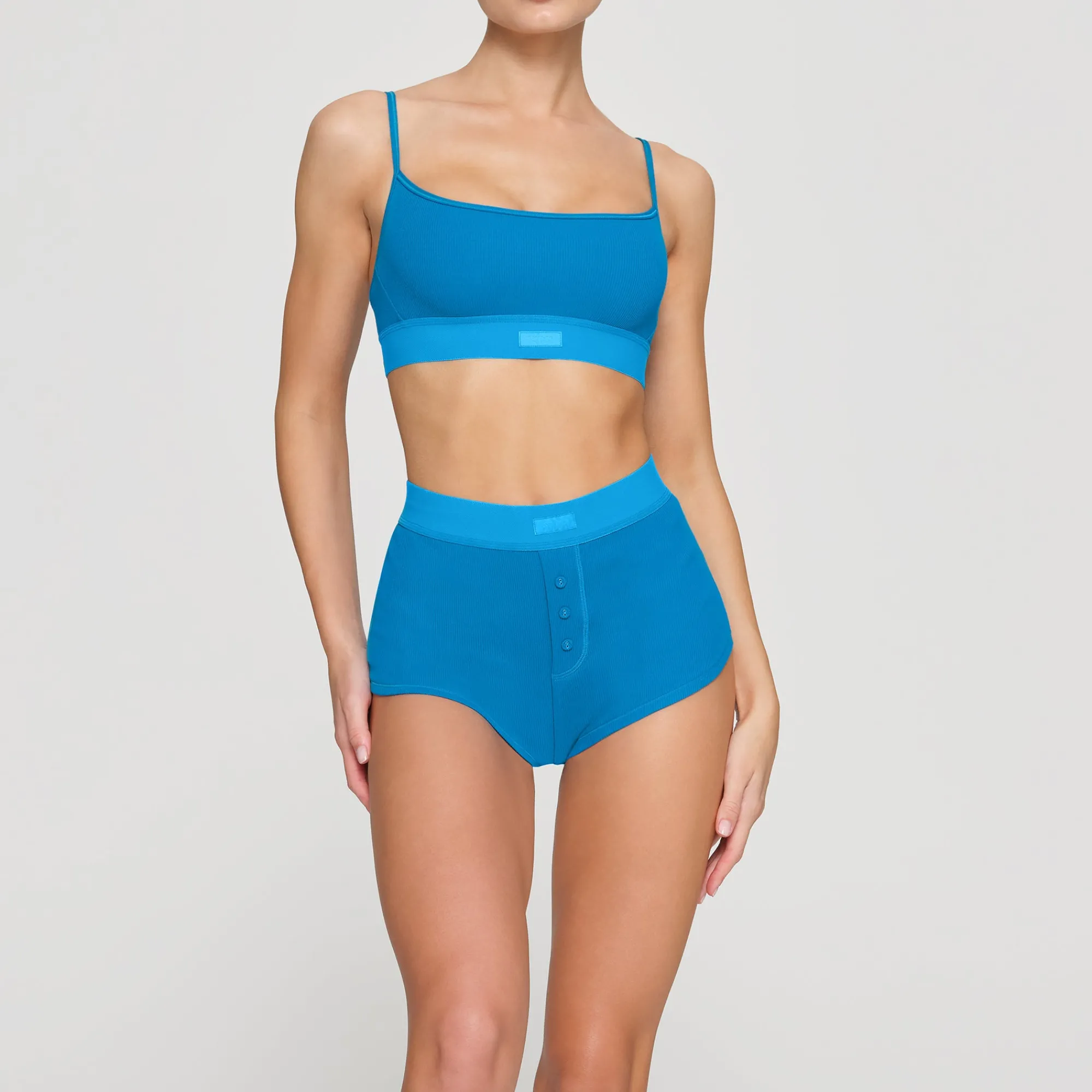COTTON RIB SCOOP BRALETTE |-Skims Clearance