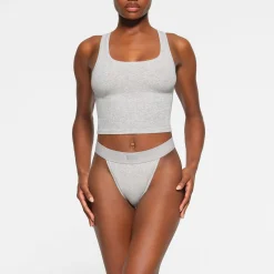 COTTON RIB TANK | LIGHT HEATHER GREY-Skims Fashion