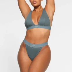 COTTON RIB THONG |-Skims Online