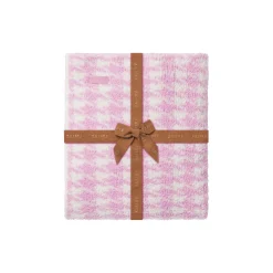 COZY KNIT BLANKET | PETAL HOUNDSTOOTH-Skims Best