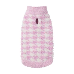 COZY KNIT PET SWEATER | PETAL HOUNDSTOOTH-Skims Hot
