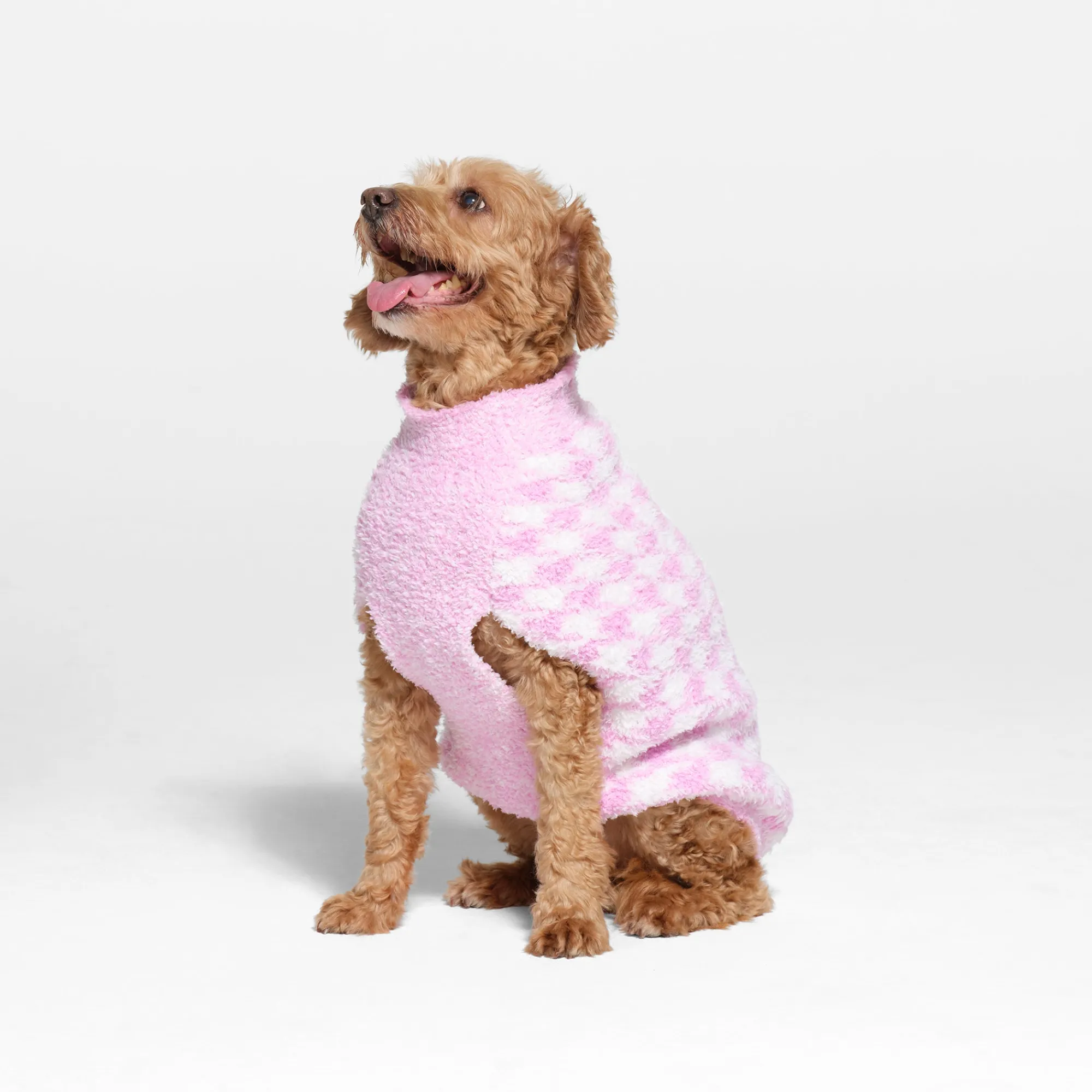 COZY KNIT PET SWEATER | PETAL HOUNDSTOOTH-Skims Hot