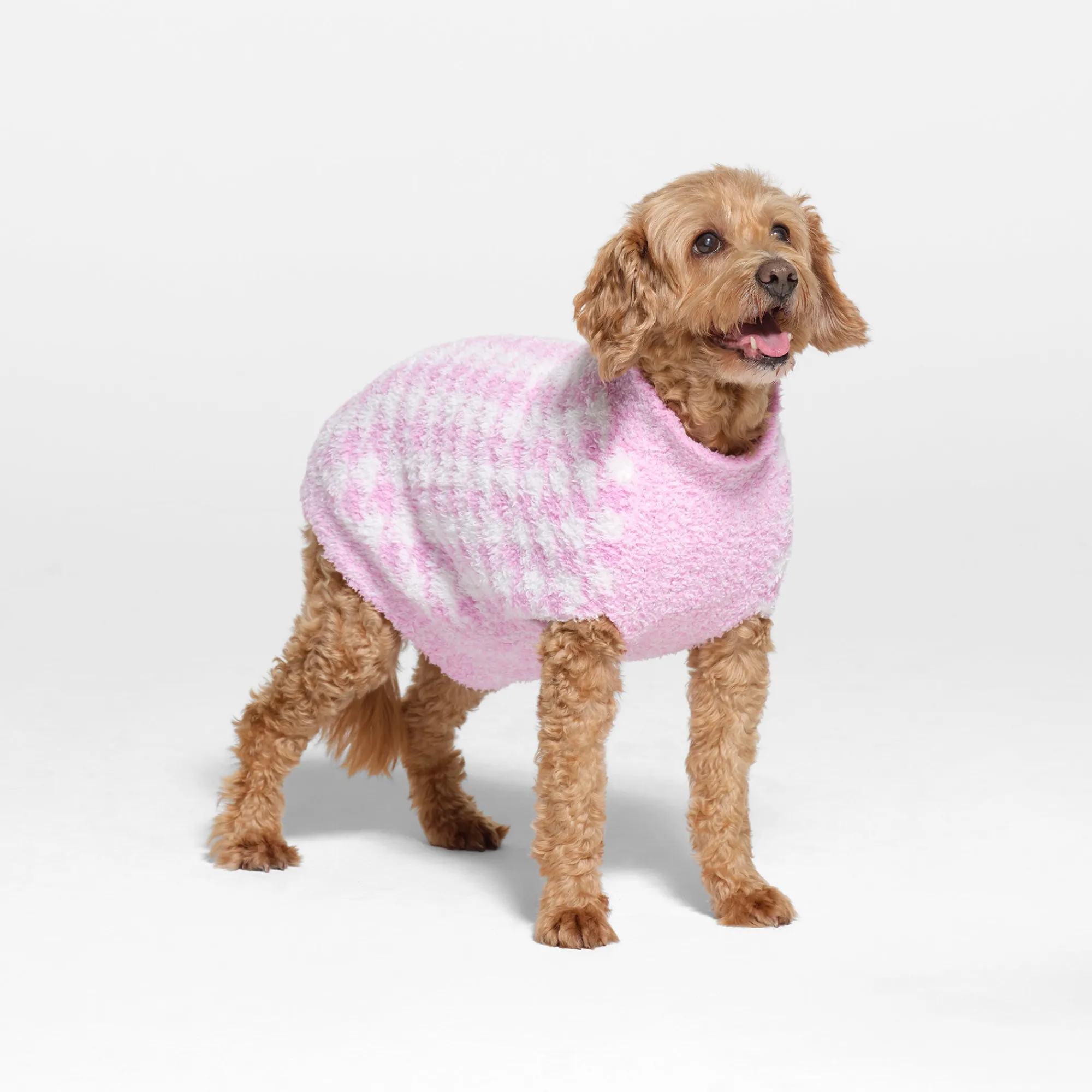 COZY KNIT PET SWEATER | PETAL HOUNDSTOOTH-Skims Hot