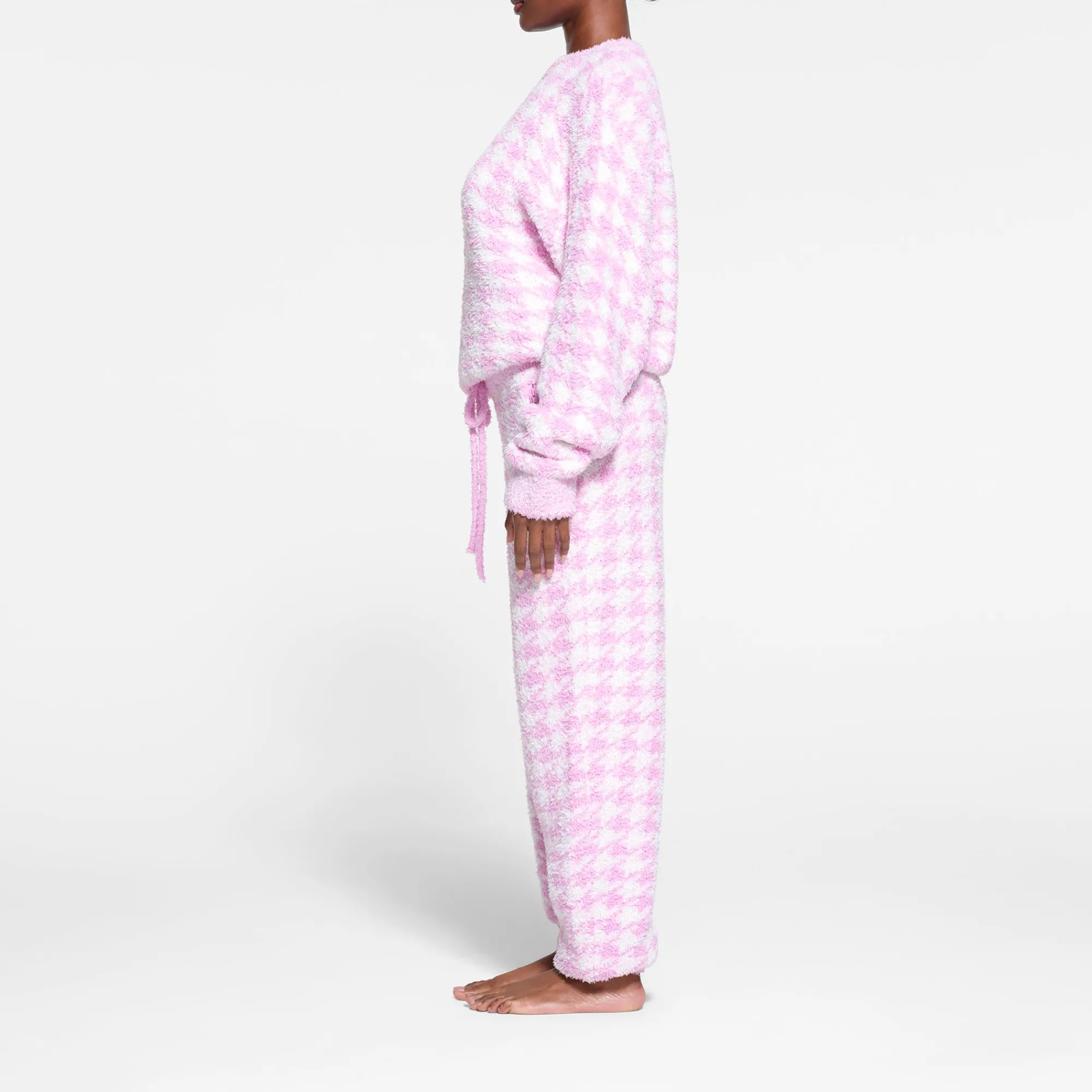 COZY KNIT UNISEX JOGGER | PETAL HOUNDSTOOTH-Skims Discount