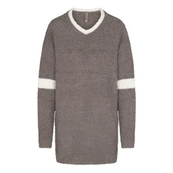 COZY KNIT V NECK MINI DRESS | GREY CHALK MULTI-Skims New