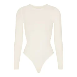 ESSENTIAL CREW NECK LONG SLEEVE BODYSUIT | ECRU-Skims Outlet