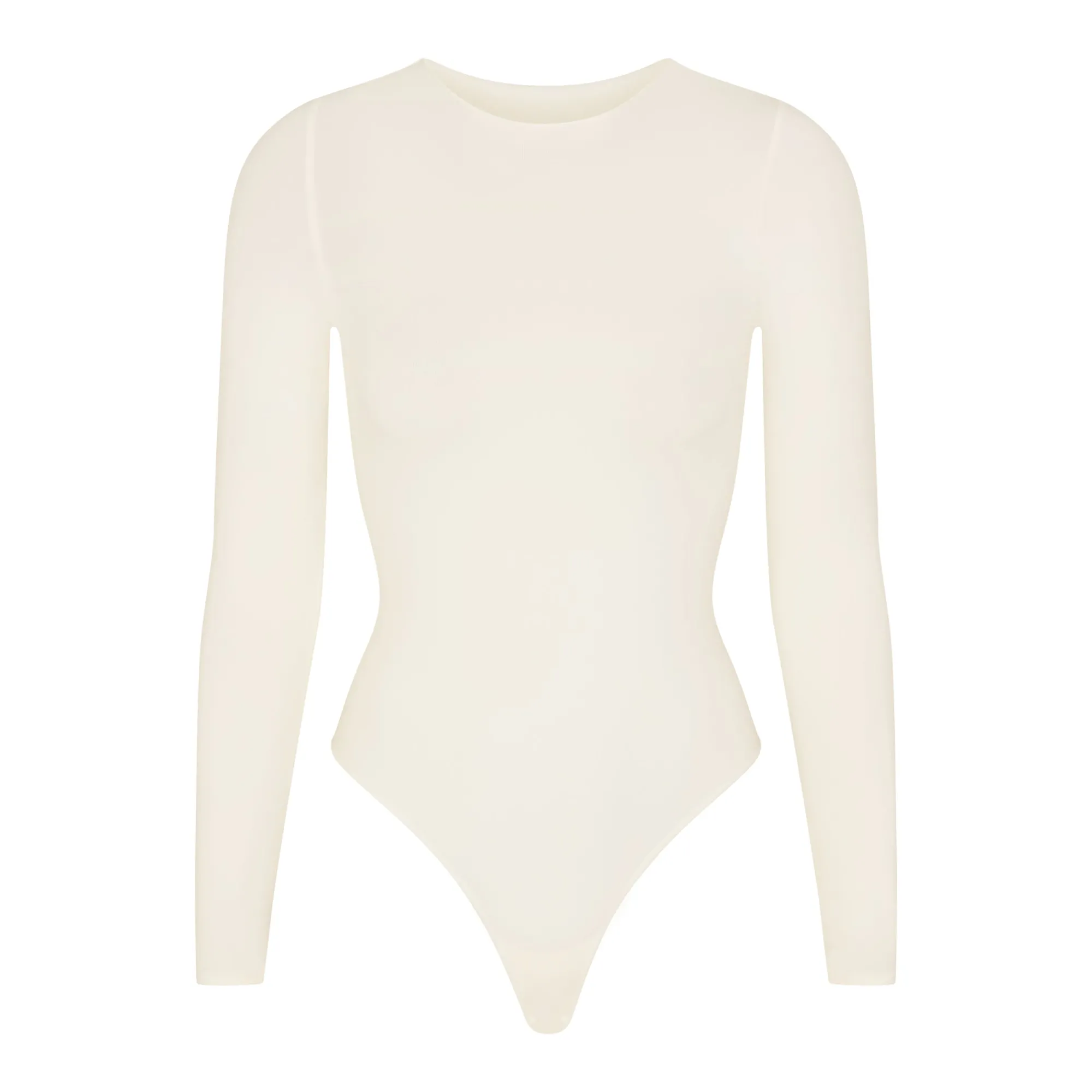 ESSENTIAL CREW NECK LONG SLEEVE BODYSUIT | ECRU-Skims Outlet