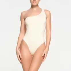 ESSENTIAL ONE SHOULDER BODYSUIT | ECRU-Skims Best
