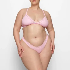 FITS EVERYBODY CORDED LACE DIPPED THONG | CHERRY BLOSSOM-Skims New