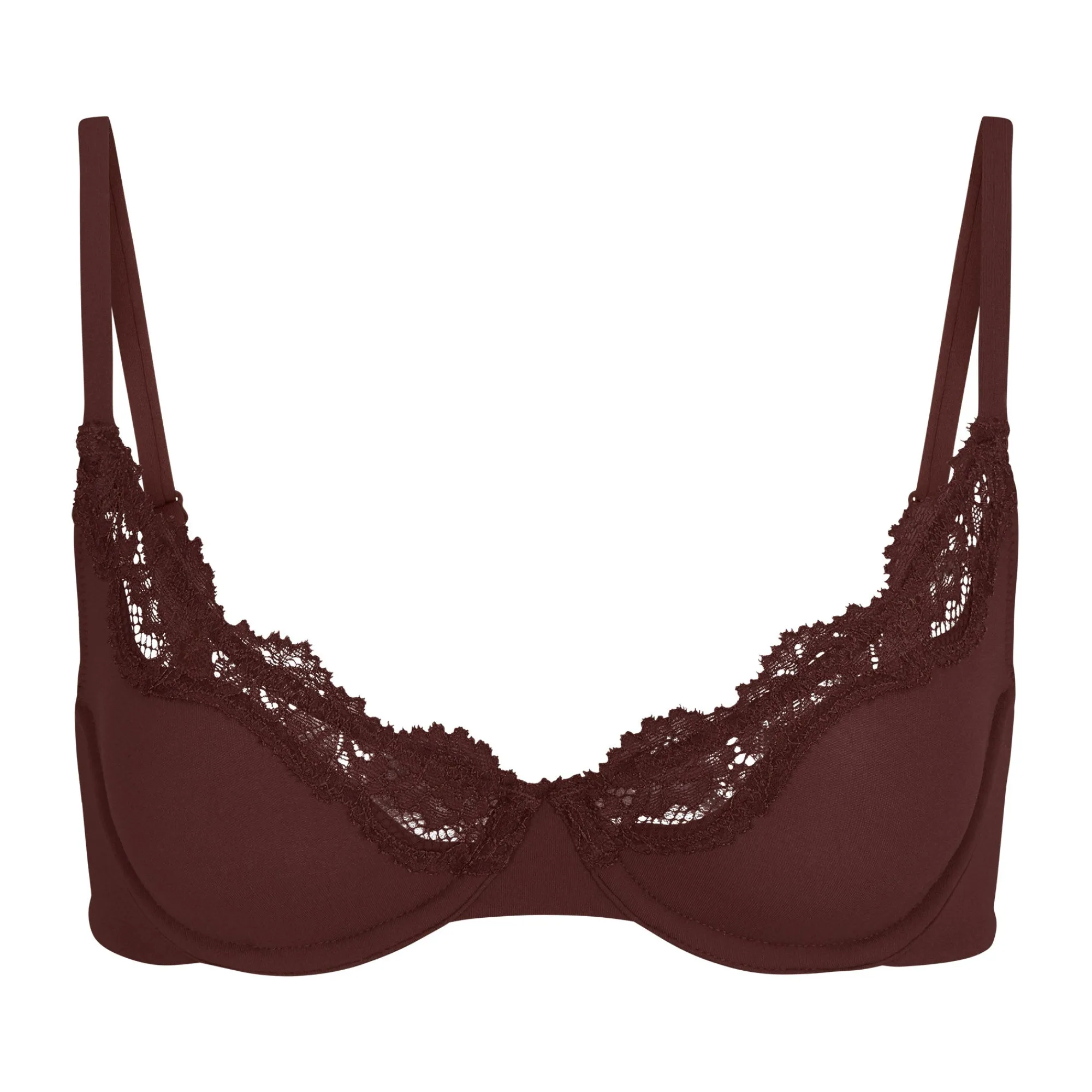 FITS EVERYBODY CORDED LACE UNLINED SCOOP BRA |-Skims Outlet