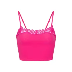 FITS EVERYBODY CORDED LACE CROPPED CAMI | NEON ROSE-Skims Fashion